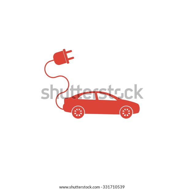 electric car icon.\
Flat design style eps\
10
