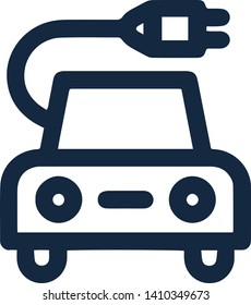 
Electric car icon flat style isolated on white background