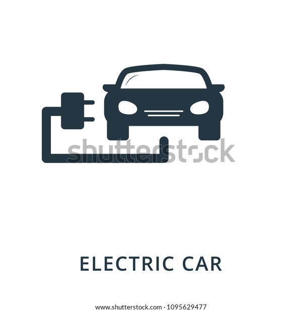 Electric Car icon. Flat style icon
design. UI. Illustration of electric car icon. Pictogram isolated
on white. Ready to use in web design, apps, software,
print.