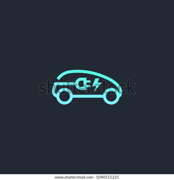 Electric\
Car icon, Future transportation vehicle\
symbol