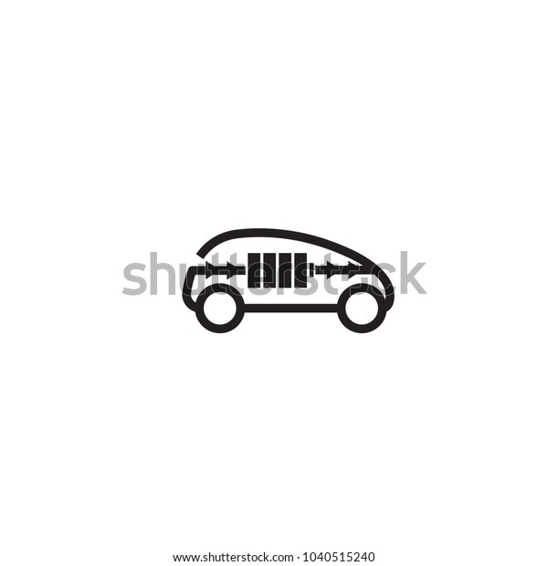 Electric\
Car icon, Future transportation vehicle\
symbol