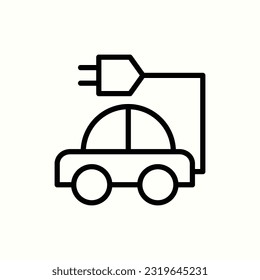 electric car icon, isolated icon in light background, perfect for website, blog, logo, graphic design, social media, UI, mobile app