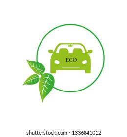 Electric car icon isolated on white background