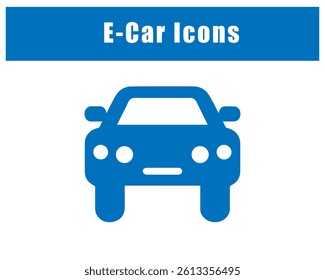 Electric Car Icon Isolated on White Background.