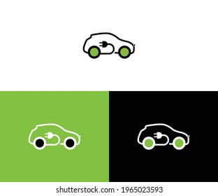 Electric car icon and Car logo design
