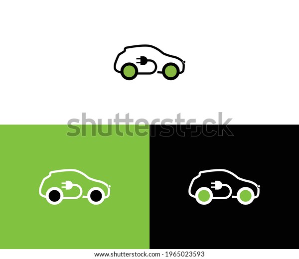 Electric car icon and Car
logo design