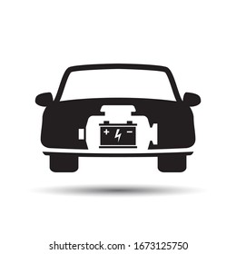 Electric Car Icon, electric motor. Vector alternative engine