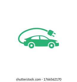 Electric Car Icon On White Stock Vector (Royalty Free) 1766562170 ...