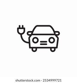 electric car icon sign vector