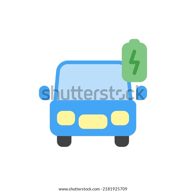 Electric car icon symbol. Green hybrid\
vehicles charging point logo, Eco-friendly vehicle concept, Vector\
illustration