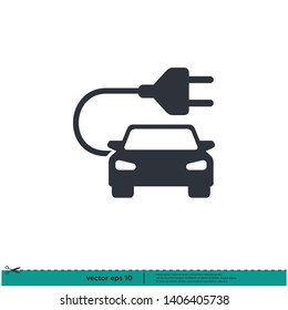 Electric car Icon symbol Logo template