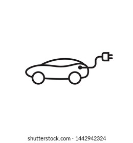 Electric Car Icon Symbol Vector Ilustration