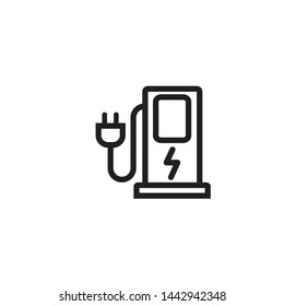 Electric Car Icon Symbol Vector Ilustration