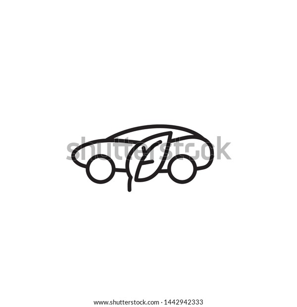Electric Car Icon\
Symbol Vector\
Ilustration