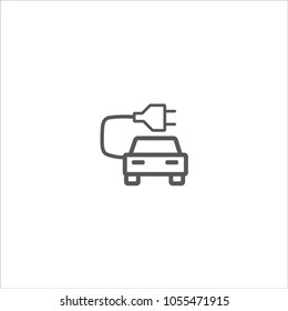electric car icon vector