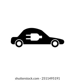 Vector del icono del coche eléctrico para los App o el Web