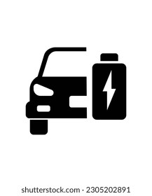 electric car icon, vector best flat icon.
