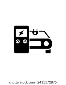 electric car icon, vector best flat icon.