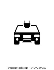 electric car icon, vector best flat icon.