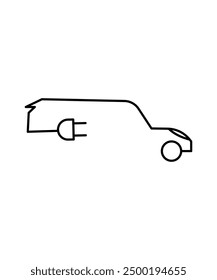 electric car icon, vector best line icon.