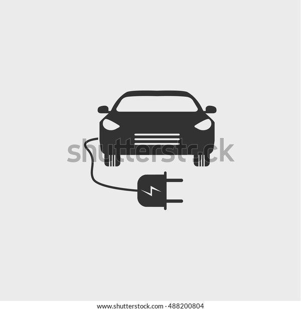 electric car icon, vector\
design