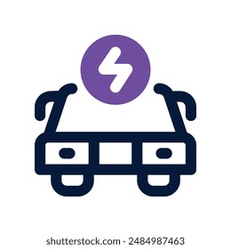 electric car icon. vector dual tone icon for your website, mobile, presentation, and logo design.