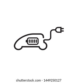 Electric Car Icon Vector Illustration 