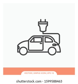 Electric car Icon Vector Illustration