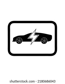 electric car icon vector illustration logo template