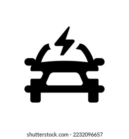 Electric car icon (vector illustration)