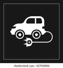 electric car icon. electric car vector illustration