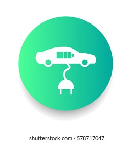 Electric Car icon. Vector Illustration