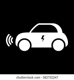 Electric car icon. vector illustration. E-car sign.