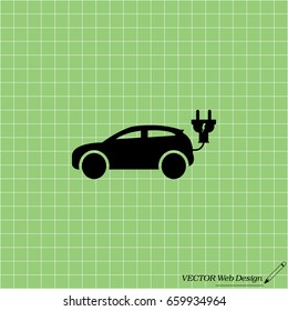 electric car Icon. vector illustration