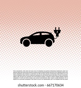 electric car Icon. vector illustration