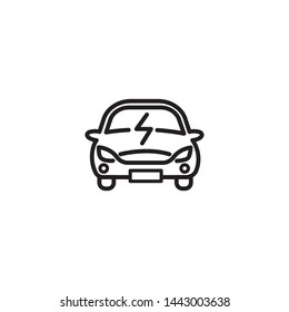 Electric Car Icon Vector Ilustration