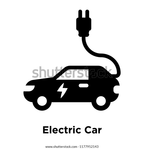 Electric Car icon vector isolated on white\
background, logo concept of Electric Car sign on transparent\
background, filled black\
symbol