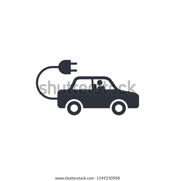 electric car\
icon vector logo template design\
element
