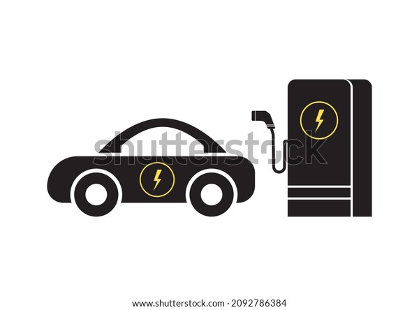 Electric car icon\
vector. Electric car\
logo.