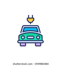 Electric Car icon in vector. Logotype