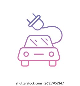 Electric Car Icon vector stock illustration