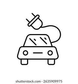 Icono de coche eléctrico Vector Ilustración de stock