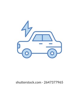 Electric Car Icon vector stock illustration