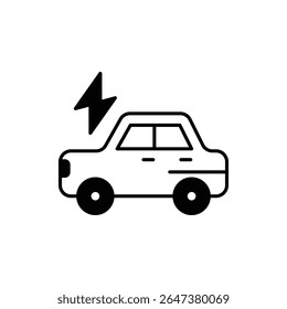 Electric Car Icon vector stock illustration