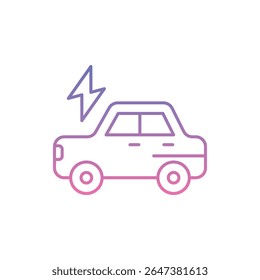 Electric Car Icon vector stock illustration