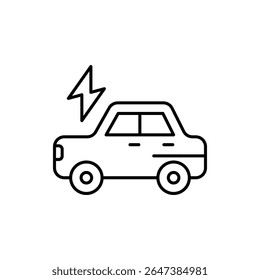 Electric Car Icon vector stock illustration