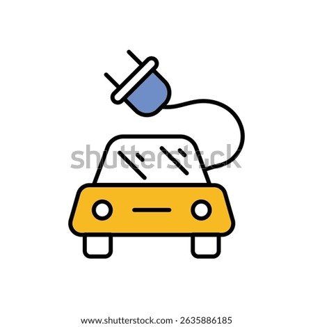 Electric Car Icon vector stock illustration