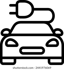 electric car icon vector. symbol, sign