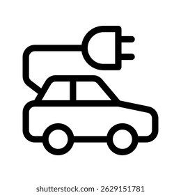 Ilustración de diseño de símbolo de Vector de icono de coche eléctrico