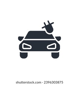 icono del coche eléctrico. vector.Curso editable.Signo de estilo lineal para uso de diseño web,logotipo.Ilustración de símbolo.